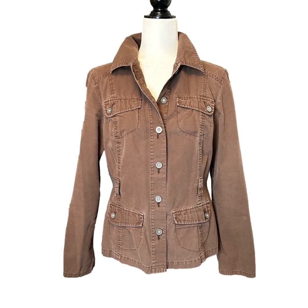 Vintage Light Button Up Brown Jacket